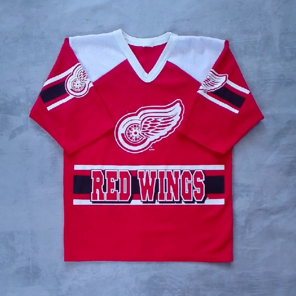 VINTAGE 90s NHL Detroit Red Wings Jersey UNISEX TEAM GLASGOW - Picture 1 of 7